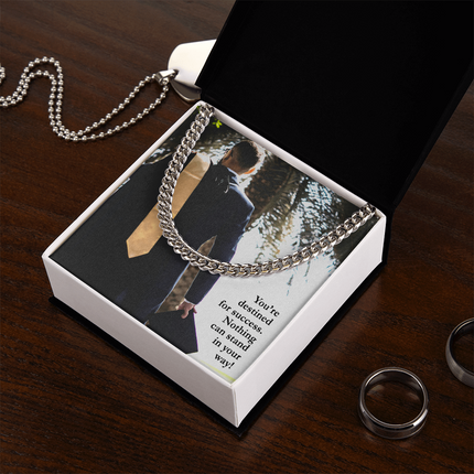 Destined for Success Cuban Link Chain | Graduation Gift