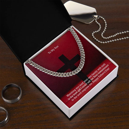 Cuban Link Chain Necklace – Christian Gift for Men