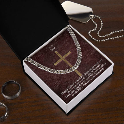 Cuban Link Chain Necklace – Christian Gift for Men