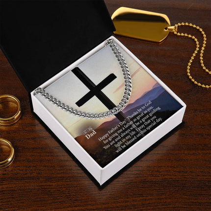 Cuban Link Chain Necklace – Christian Gift for Men