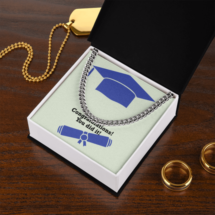 Congratulations Cuban Link Chain | Graduation Gift
