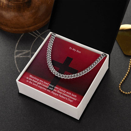 Cuban Link Chain Necklace – Christian Gift for Men
