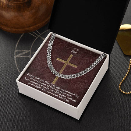 Cuban Link Chain Necklace – Christian Gift for Men