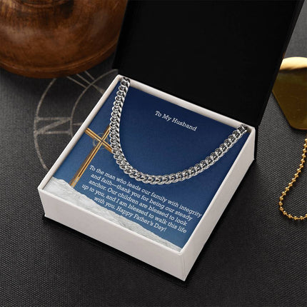 Cuban Link Chain Necklace – Christian Gift for Men