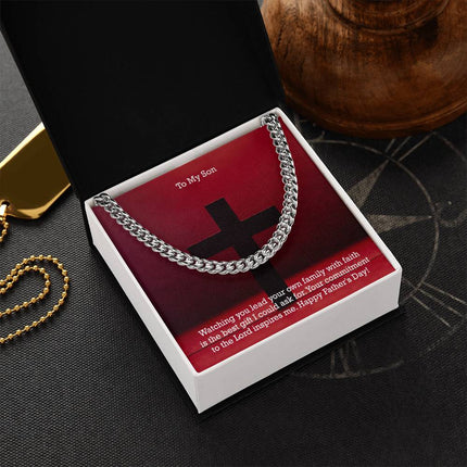 Cuban Link Chain Necklace – Christian Gift for Men