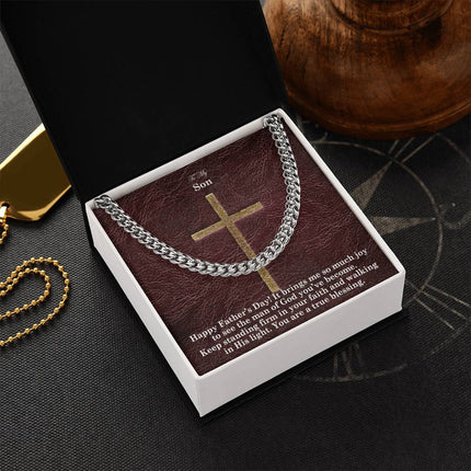 Cuban Link Chain Necklace – Christian Gift for Men