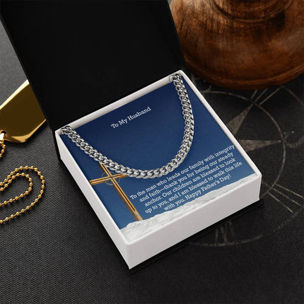 Cuban Link Chain Necklace – Christian Gift for Men