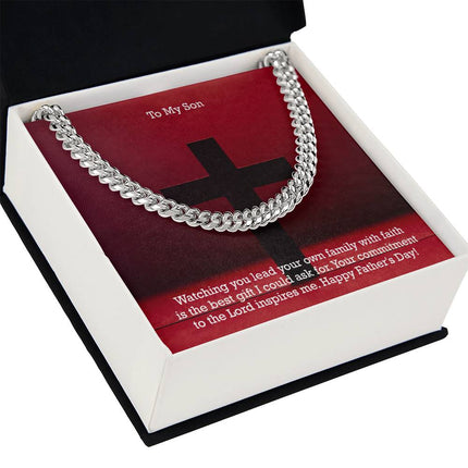 Cuban Link Chain Necklace – Christian Gift for Men