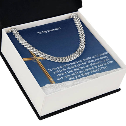 Cuban Link Chain Necklace – Christian Gift for Men
