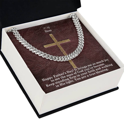 Cuban Link Chain Necklace – Christian Gift for Men