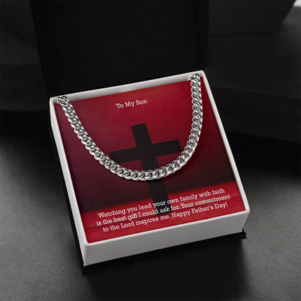 Cuban Link Chain Necklace – Christian Gift for Men