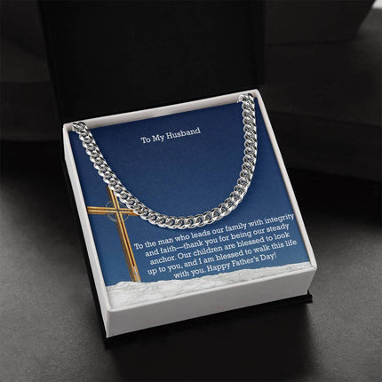Cuban Link Chain Necklace – Christian Gift for Men