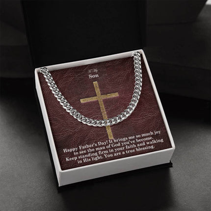Cuban Link Chain Necklace – Christian Gift for Men