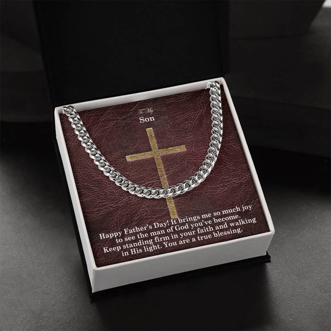 Cuban Link Chain Necklace – Christian Gift for Men