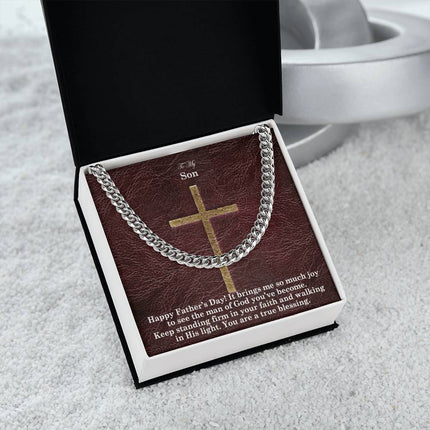 Cuban Link Chain Necklace – Christian Gift for Men