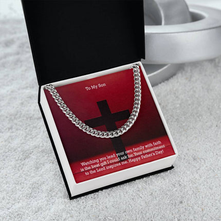 Cuban Link Chain Necklace – Christian Gift for Men