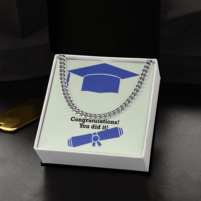 Congratulations Cuban Link Chain | Graduation Gift