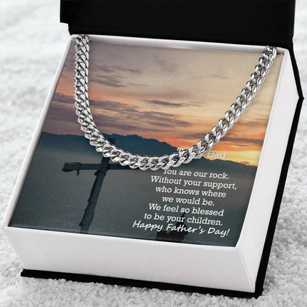 Cuban Link Chain Necklace – Christian Gift for Men
