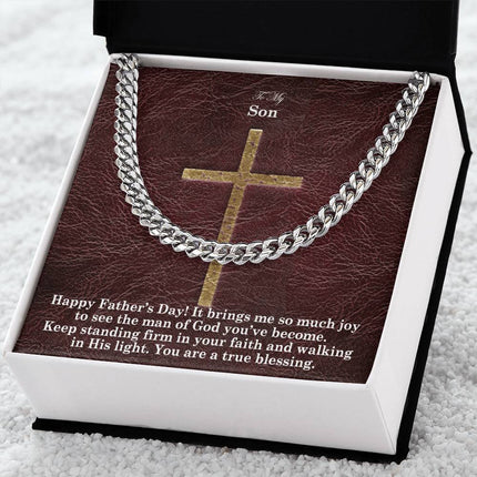 Cuban Link Chain Necklace – Christian Gift for Men