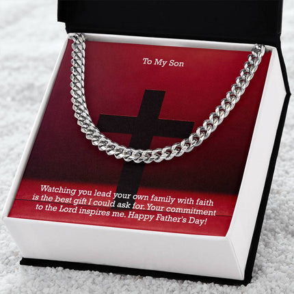 Cuban Link Chain Necklace – Christian Gift for Men