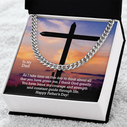 Cuban Link Chain Necklace – Christian Gift for Men