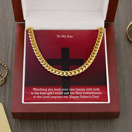 Cuban Link Chain Necklace – Christian Gift for Men