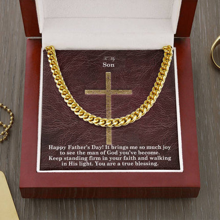 Cuban Link Chain Necklace – Christian Gift for Men