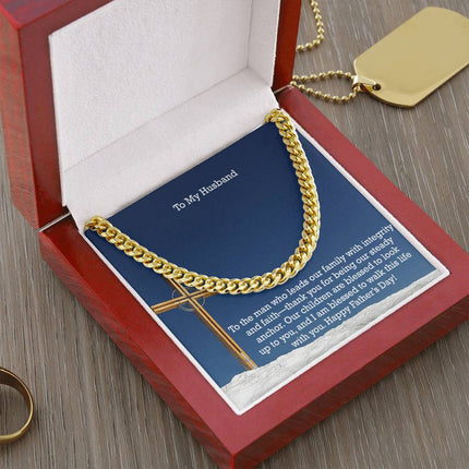 Cuban Link Chain Necklace – Christian Gift for Men