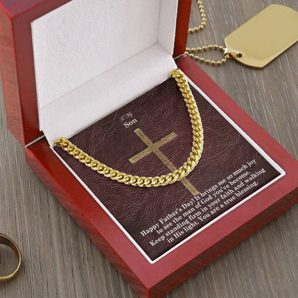 Cuban Link Chain Necklace – Christian Gift for Men