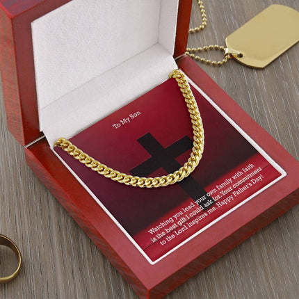 Cuban Link Chain Necklace – Christian Gift for Men