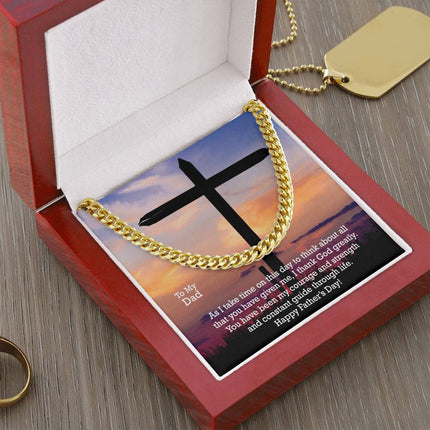 Cuban Link Chain Necklace – Christian Gift for Men