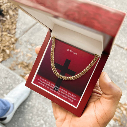 Cuban Link Chain Necklace – Christian Gift for Men