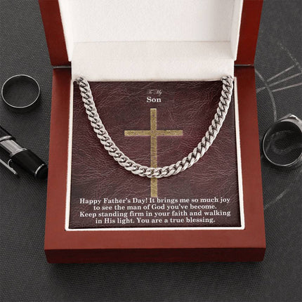 Cuban Link Chain Necklace – Christian Gift for Men