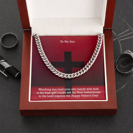 Cuban Link Chain Necklace – Christian Gift for Men