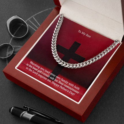 Cuban Link Chain Necklace – Christian Gift for Men