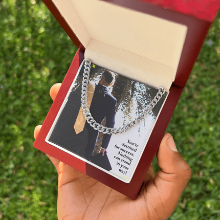 Destined for Success Cuban Link Chain | Graduation Gift