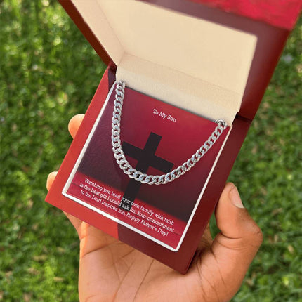 Cuban Link Chain Necklace – Christian Gift for Men