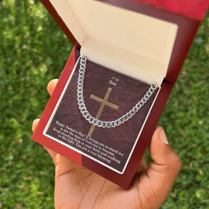 Cuban Link Chain Necklace – Christian Gift for Men