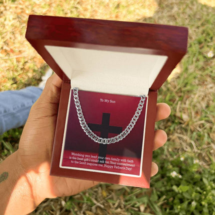 Cuban Link Chain Necklace – Christian Gift for Men