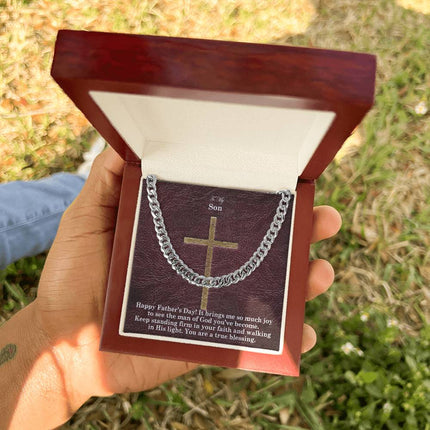 Cuban Link Chain Necklace – Christian Gift for Men