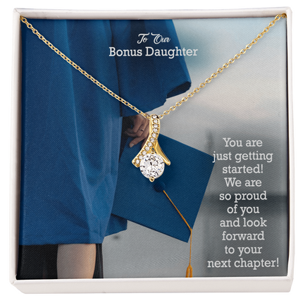 Bonus Daughter Graduation Alluring Beauty Necklace | Proud of You Gift