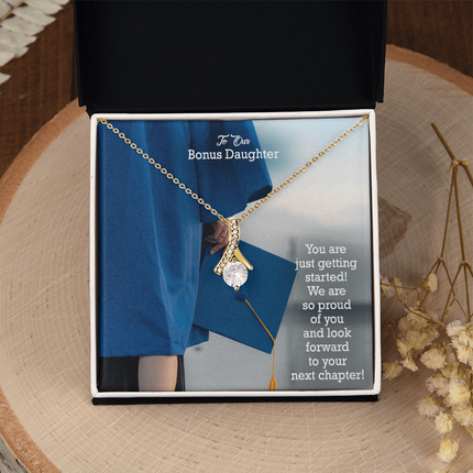 Bonus Daughter Graduation Alluring Beauty Necklace | Proud of You Gift