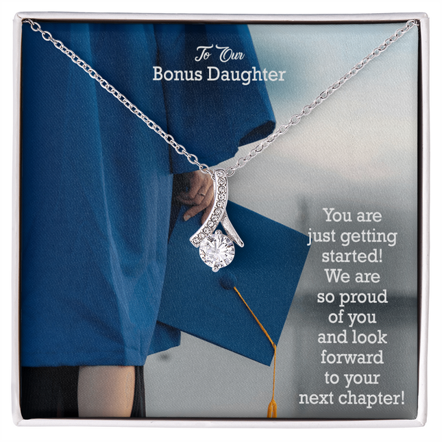 Bonus Daughter Graduation Alluring Beauty Necklace | Proud of You Gift
