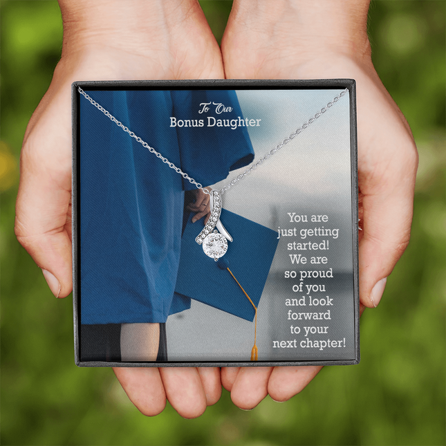 Bonus Daughter Graduation Alluring Beauty Necklace | Proud of You Gift