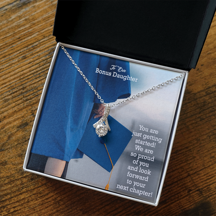 Bonus Daughter Graduation Alluring Beauty Necklace | Proud of You Gift