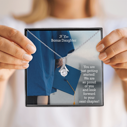 Bonus Daughter Graduation Alluring Beauty Necklace | Proud of You Gift