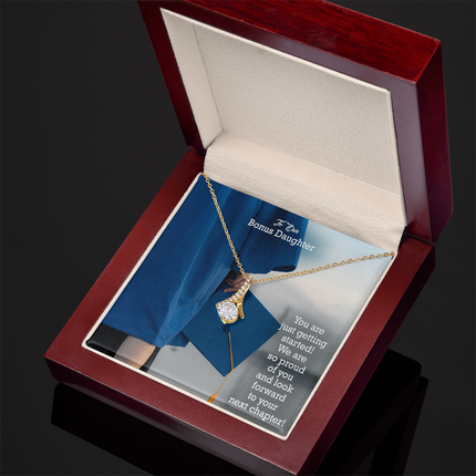 Bonus Daughter Graduation Alluring Beauty Necklace | Proud of You Gift