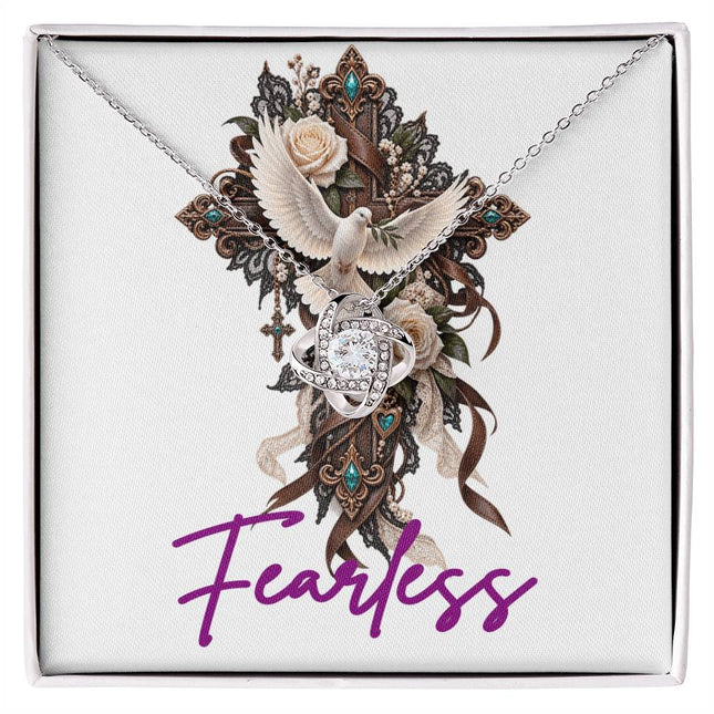 Fearless | Christian Love Knot Necklace | Her Word