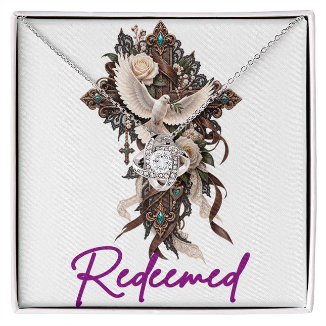 Redeemed | Christian Love Knot Necklace | Her Word