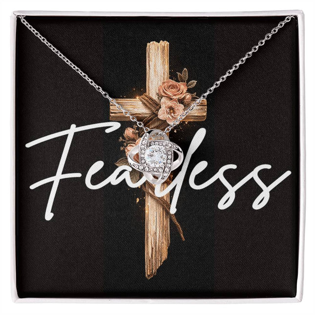 Fearless | Christian Love Knot Necklace | Gift for Her